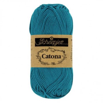 Scheepjes catona 50 gr   400 petrol bleu