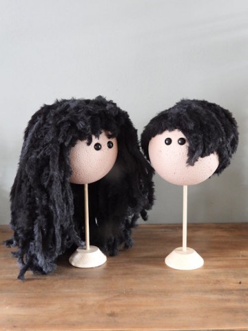 Xxl funny doll pruikenset zwart