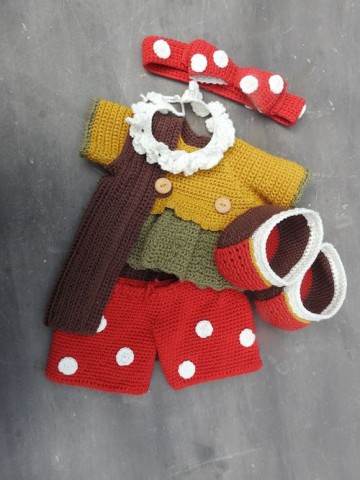 Xxl funny kledingset dots herfst